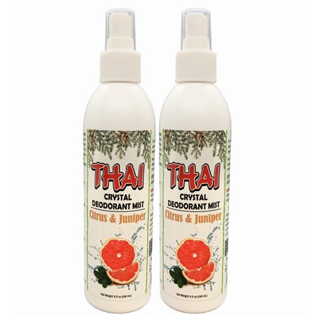 2 PACK Thai Deodorant Crystal Deodorant Spray Citrus & Juniper 8 oz