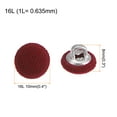 thumbnail image 2 of Uxcell 10pcs 16L Fabric Cloth Covered Button 10mm Metal Shank Round Sewing Buttons for Suits Dress Blouses, Caramel, 2 of 5