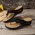 thumbnail image 6 of YLYL Wedge Sandals for Women Flip Flops Dressy Flower All-Day Comfort Casual 2026 Summer Beach Slippers, 6 of 9