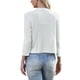 thumbnail image 3 of INSPIRAR CHIC Cardigan recortado de 3/4 de manga para suéteres de mujer, bolero ligero de frente abierto, L Blanco, 3 of 6
