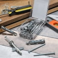 thumbnail image 4 of Unvert Metal Zinc E-z Ancor Toggle Kit, Heavy Duty Zinc Self Drilling Toggle Anchors with Fitting Phillip Screws #8 x 2-1/8 -, Holds up to 100 Lb - 20 Pack, 4 of 7