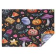 thumbnail image 1 of Rectangle Table Clothes Pumpkin Bat spider Mushroom Halloween Table Cloth,Pattern Foldable Table Covers for Picnic Gathering Halloween Fall Thanksgiving Christmas, 1 of 5