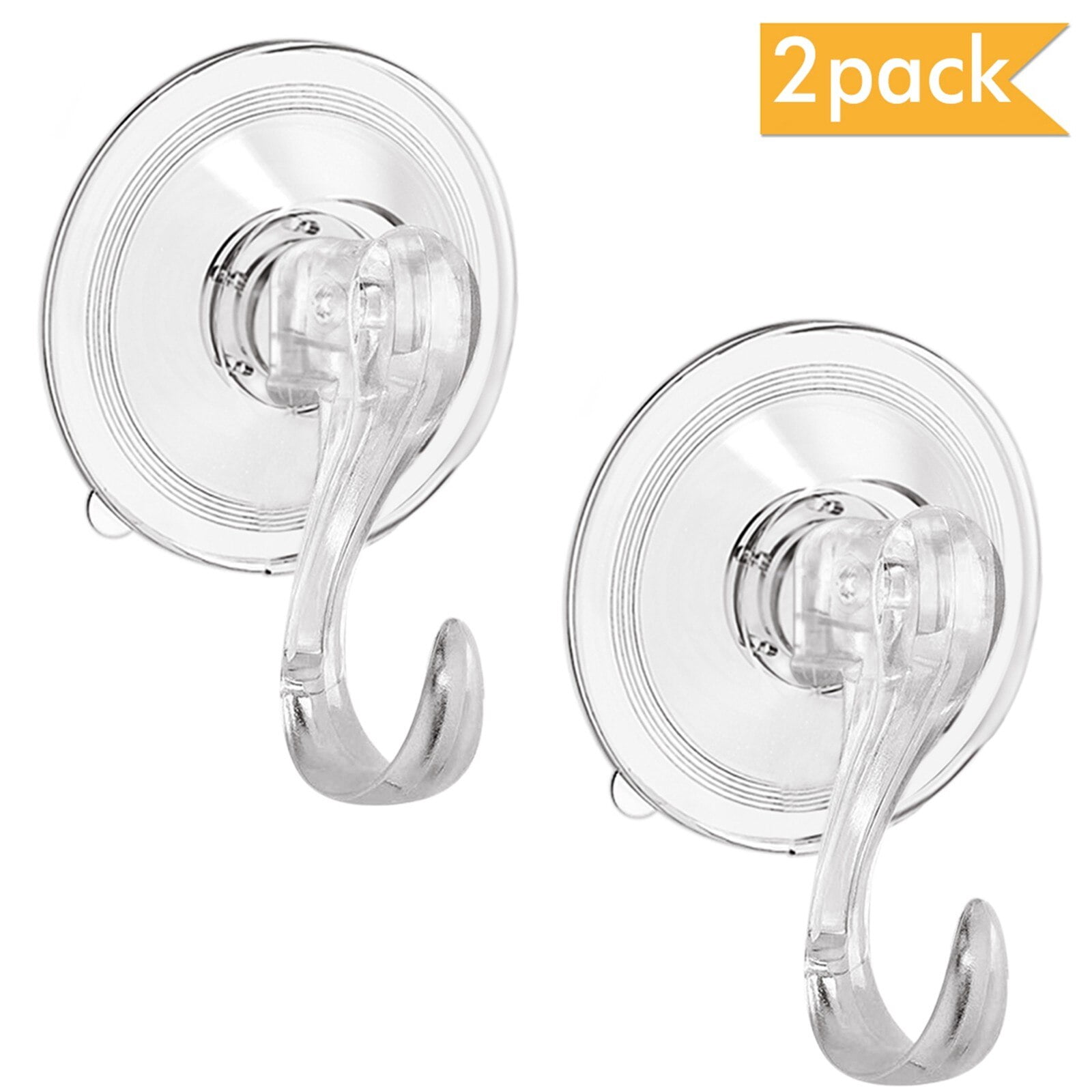 2PCS Wreath Hanger Suction Cup Hooks With Key Lock Heavy Duty Shower