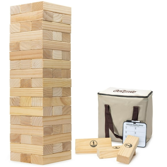Pilas grandes de madera Toppling Tower GoSports de hasta 90 cm