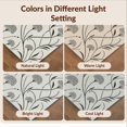 thumbnail image 7 of Design&I 8'x10' Washable Area Rug Sleek Flatweave Pet Friendly Black White Elegant Floral and Vine Design Graceful Curves with Dotted Detailing for King Size Bedroom, Under Bed, 7 of 7
