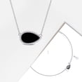 thumbnail image 6 of Everly Women's 4ct TGW Black Agate Sterling Silver Halo Beaded Necklace, 6 of 10