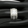 thumbnail image 5 of Beverly Halo Wedding Ring Set for Women Cz Engagement Matching Bands Ginger Lyne Collection, 5 of 7