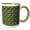 Green/White, variant on 3drose, Yellow, Turquoise, and Black Jazzy Circles Pattern, 11oz Mug