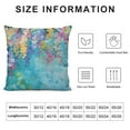 thumbnail image 5 of Nawypu  Flower Throw Pillow Cushion Cover, Abstract Ivy Romantic and Landscape Spring Floral Art Nature Theme, Decorative Square Accent Pillow Case,Turquoise Purple, 5 of 5
