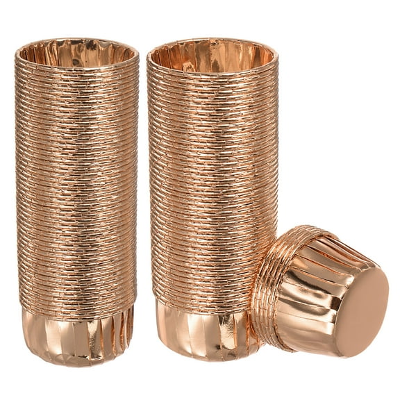 Uxcell Champagne Gold Cupcake Cups, Aluminum Foil Standard Cupcake Liners 100 Pack