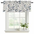 thumbnail image 2 of 2 Pack Valances for Windows, Blue Botanical Window Valances for Living Room/Bedroom/Bathroom, Rustic Country Spring Floral Summer Leaf Light Filtering Kitchen Curtain Valance 42"W x18" L, 2 of 9