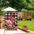 thumbnail image 5 of Rdsfhsp Valentines Day Garden Flag, Valentines Day Decor Gnomes Yard Flag 12x18 Double Sided, Valentine Garden Flags Buffalo Plaid Burlap Signs Home Decorations Rustic Welcome Love Outdoor Farmhouse, 5 of 5