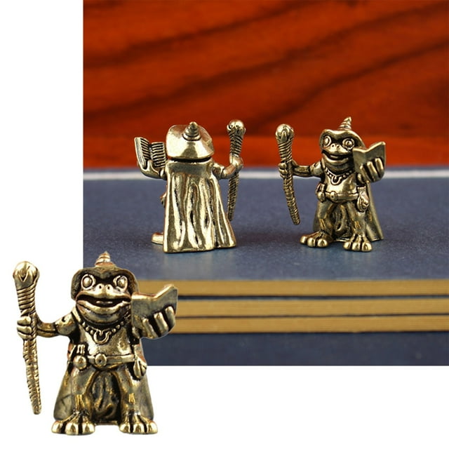BKER Brass Frog Holding A Book Desktop Interesting Frog Brass