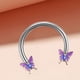 thumbnail image 3 of Cool Butterfly Retenedor Joyería Labio Niñas Cuerpo Pendientes de Cejas de Tabique - Púrpura, 3 of 7