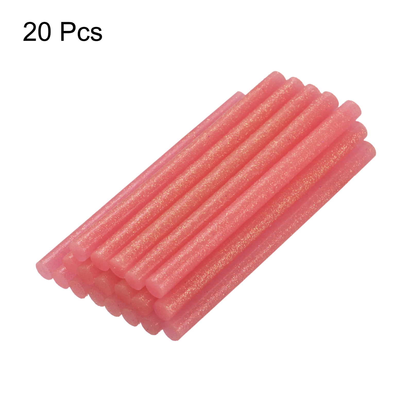 Unique Bargains 20pcs Hot Melt Glue Gun Sticks,200mm x 11mm for Most Glue Gun,Glitter Light Red