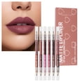 thumbnail image 4 of Double Headed Two Color Wooden Lip Liner 6 Pack Long Lasting Easy To Color Non Stick Cup Liner,Red Lip Liner, 4 of 9