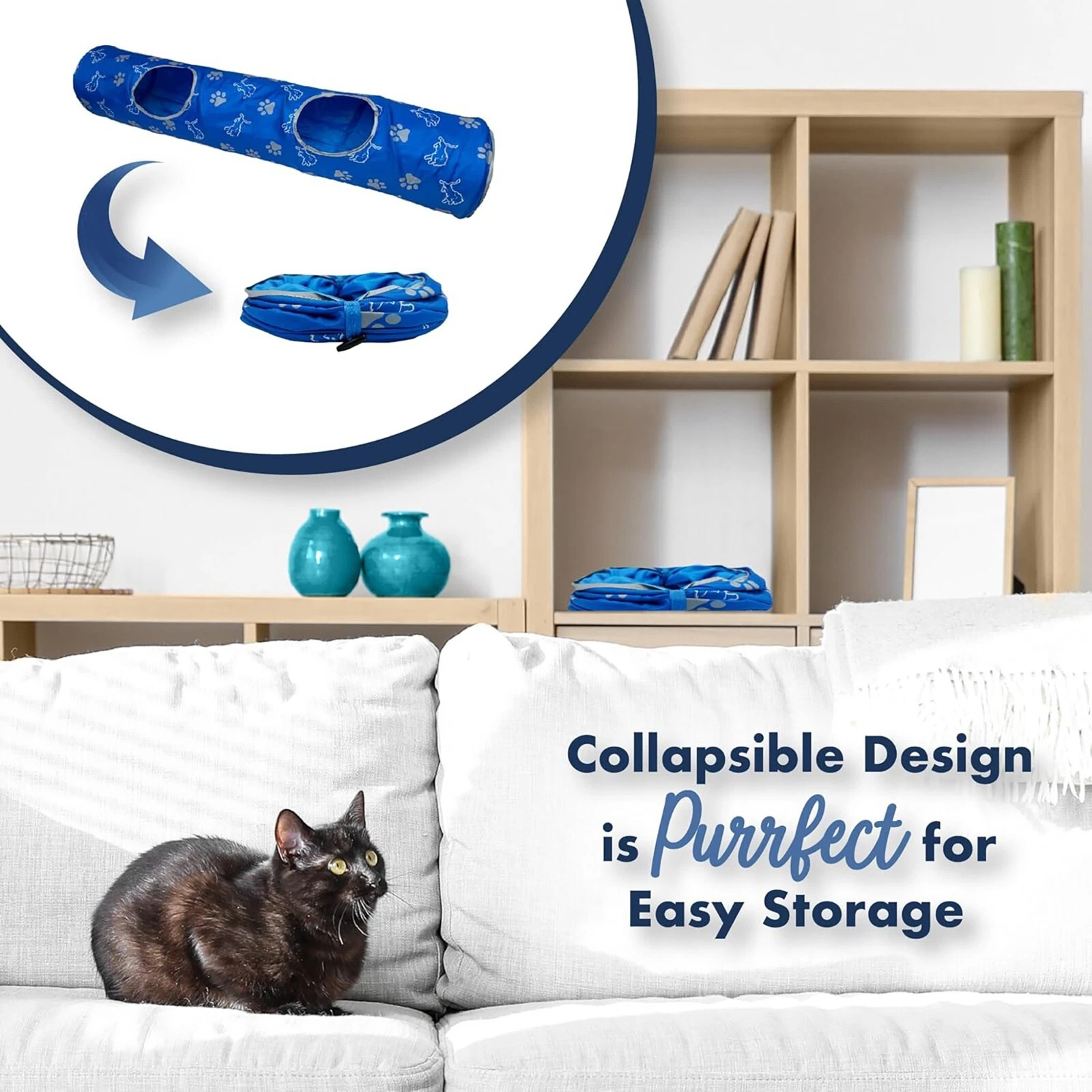 Pets First NFL Cat Tunnel Tube Toy & Plush Football Toy Filled with Catnip