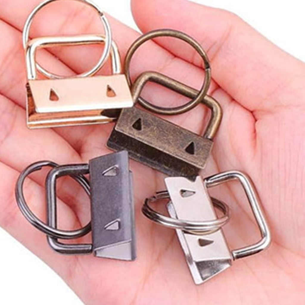 ZPAQI 1 Set 0.98In Key Fob Hardware for Wristlet Key Chain Making Supplies 49Pieces