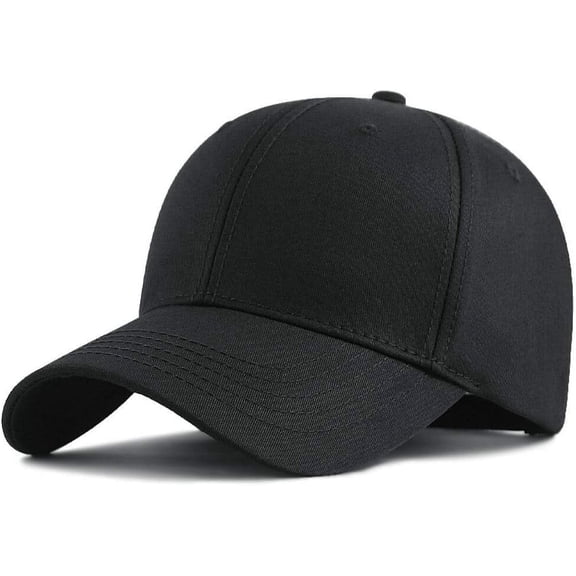XXL 62-65cm Oversize Plain Baseball-Cap Structured Twill Hat for Big/Large Head
