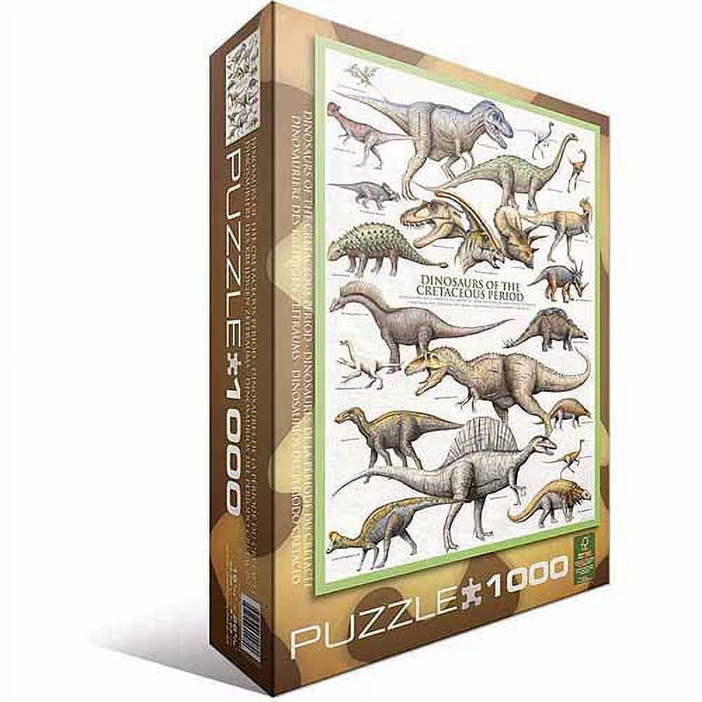 Eurographicspuzzles - Dinosaurs - Cretaceous Period - Jigsaw Puzzle - 1000 Pieces