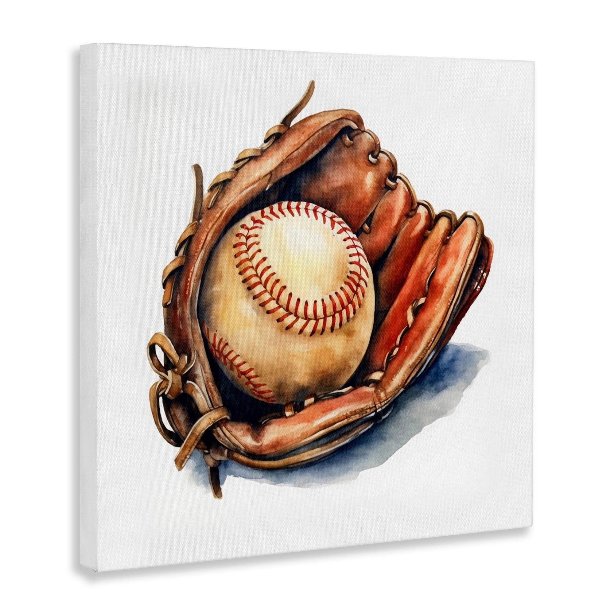 Stupell Industries Glove & Ball in Leather Canvas Wall Art, design by Creative Studio