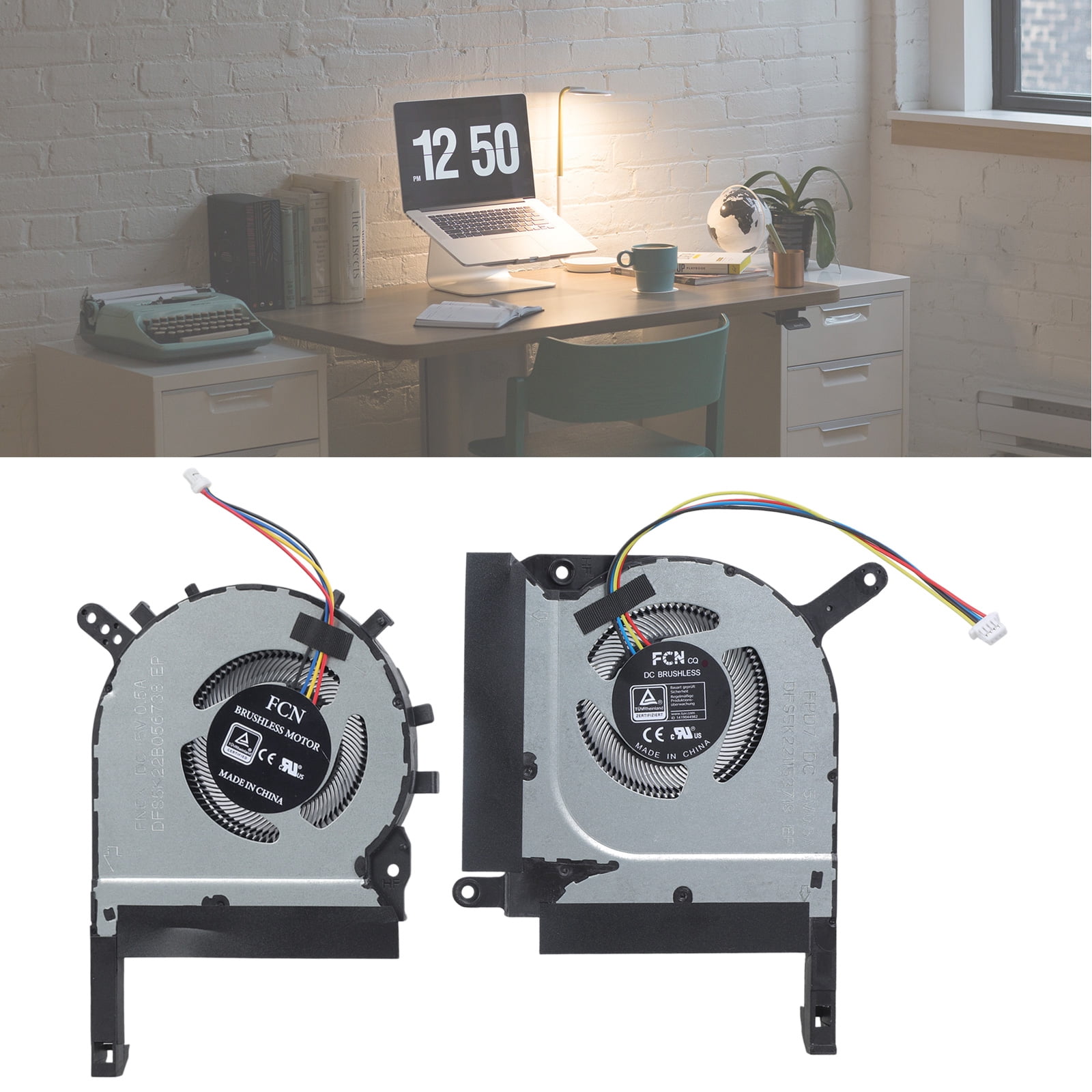 for TUF Gaming a15 FA506 FA506IU FA506IH FX506 CPU GPU Cooling Fan 5V 0.5A 4-pin Portable Laptop Cooler Radiator