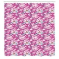 thumbnail image 3 of Ambesonne Japanese Shower Curtain, Peony Romantic Flower, 69"Wx84"L, Hot Pink, 3 of 5