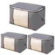 thumbnail image 1 of Fiudx Bolsa de Almacenamiento Visual, Organizador de 3 Piezas de Tela No Tejida para Colchas, Solución para Guardar Ropa a Prueba de Polvo, Diseño Plegable Práctico, para Ordenar El Hogar, Ideal para, 1 of 2