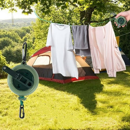 

Rwvbm Portable Hand-Cranked Clothesline for Outdoor Travel Hotel Use Non-Slip Windproof No-Hole Invisible Laundry Line Compact & Portable Home And Garden Outdoor Equipment Sale Savings