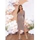 thumbnail image 3 of Guruixu Vestido de maternidad con cuello en V cruzado de punto acanalado con alas de murci&eacute;lago, espalda abierta, con abertura para embarazo, baby shower, sesi&oacute;n de fotos, Rosa,, 3 of 6
