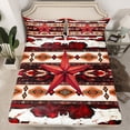 thumbnail image 2 of Castle Fairy Vintage Tribal Aztec Queen Sheet Sets,Western Texas Star Bed Set, 2 of 7