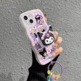 thumbnail image 2 of Sanrio Kuromi-fundas de teléfono con soporte de anillo para iPhone, protección de cámara para iPhone 14, 13, 12, 11 Pro Max, X, XR, XS, 8, 7 Plus, SE2020 Fivean unisex, 2 of 2