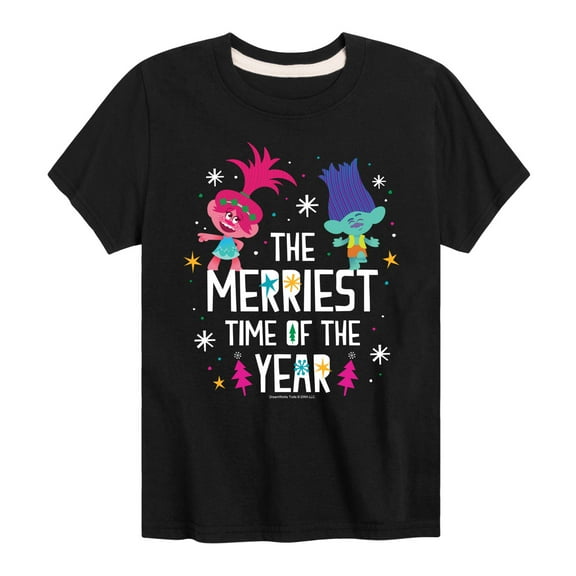 Trolls - The Merriest Time Of The Year - Toddler & Youth Short Sleeve Graphic T-Shirt
