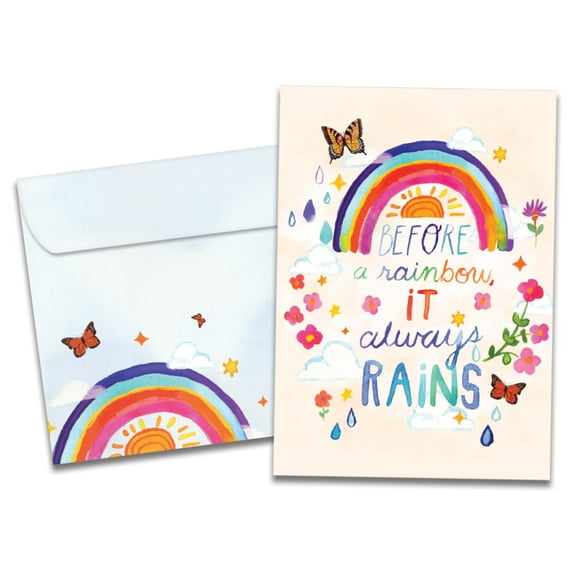 Tree-Free Greetings Support & Encouragement Greeting Card, 5 x 7, Always Rainbow (GO69876)
