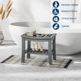 thumbnail image 1 of BeesClover Banc de Douche Imperméable en HDPE avec Rangement, Siège de Bain Robuste Supporte 400 Lb – Tabouret de Douche 20,6 Pouces pour Salle de Bain, 1 of 7