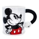 thumbnail image 1 of Taza de cerámica plateada con forma de Mickey Mouse con forma de búfalo, 600 ml, mango, 1 of 9
