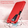 thumbnail image 4 of I-HONVA For Samsung Galaxy A25 Case,3-Layer Military Grade Drop Protection Anti-Slip Bumper Rugged Shockproof Dustproof Protection 6.5 inch Phone Case,Red Black, 4 of 7