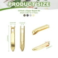 thumbnail image 2 of Uxcell Zipper Repair Kit, Metal Zipper Latch Slider Retainer Insert Pin Top Bottom Stoppers, Fit for Coat Light Gold/Black/Silver/Bronze #3, 2 of 7
