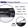 thumbnail image 2 of Batería para Laptop SUNNEAR L16M4PB1 48Wh 7.68V para Yoga, 2 of 6