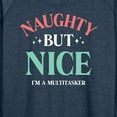 thumbnail image 3 of Instant Message - Naughty But Nice Multitasker Christmas - Women's Lightweight French Terry Long Sleeve Shirt, 3 of 6