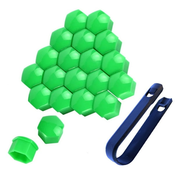 sweethay 20 piezas de pernos de rueda de coche, cubierta de cabeza, tapa de tuerca de cubo de neumático de Metal, decoración portátil para automóvil, Vehículos, repuestos y accesorios Mis Verde 19 mm