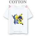 thumbnail image 3 of Camiseta de algodón de Disney Stitch y Mickey Mouse para niños, camisetas para niños, camisetas casuales de cuello redondo de moda de verano 2024, 3 of 5