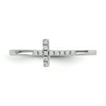 thumbnail image 3 of Sterling Silver Rhodium-plated CZ Side Cross Polished Ring QR6581, 3 of 3
