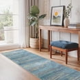thumbnail image 2 of KUETH 2.5x8 Machine Washable Flat Pile Runner Rug with Grip Backing, Modern Abstract Dusty Blue Carpet Runner for Kitchen Hallway and Bedroom, 2 of 12