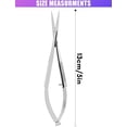 thumbnail image 4 of Cross Edge Spring Scissors 5 Inch straight Stainless Steel Precision Eyebrow & Eyelash Shaping & Trimming Scissor, Snips Squeeze, Embroidery, Knitting Micro Tip Craft Scissors (Silver), 4 of 18