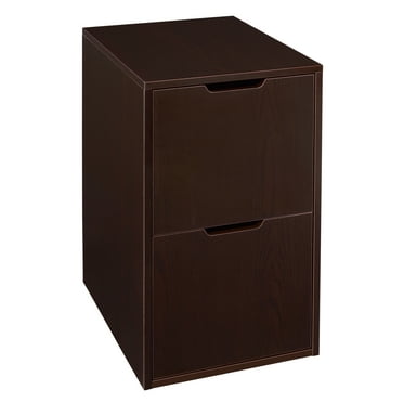 Niche Mod Freestanding Pedestal Two Drawer Filing Cabinet- Truffle
