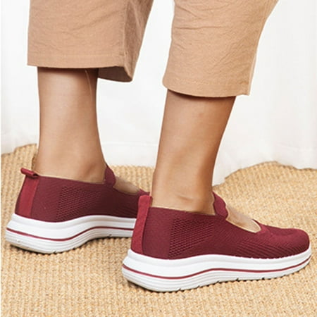 

Vedolay Sneakers for Women Trendy 2023 New Mesh Up Stretch Lightweight Soft Casual Sneakers for Women Red 7