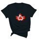 thumbnail image 3 of Camisetas de Manga Corta para Mujeres Canadá Día Hoja de Arce Impresión Básica de Verano Tee, Cuello Redondo Camiseta Casual, 3 of 3