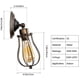 thumbnail image 2 of Lámpara de pared con jaula de alambre, iluminación rústica, lámpara de pared con una bombilla Edison vintage antigua, accesorio de luces industriales para interiores ajustable (bombilla no incluida) Namotu CZJJ-HY124, 2 of 7