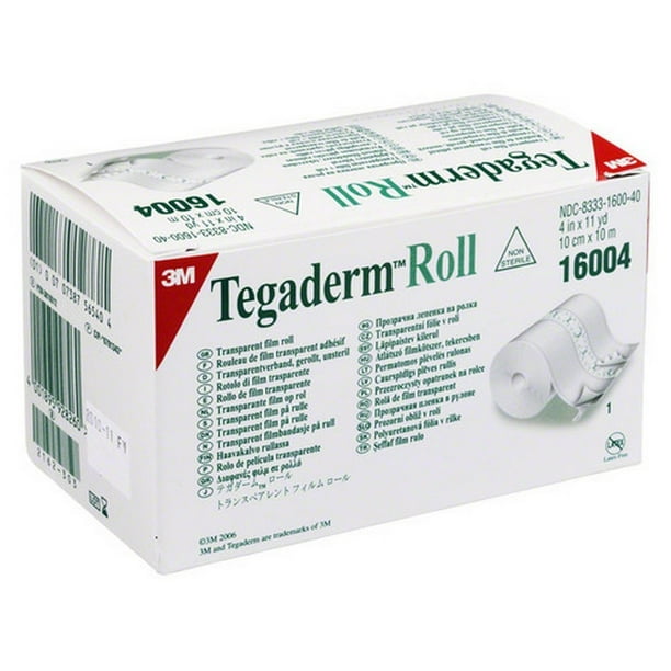 3M Tegaderm 16004 Dressing Transparent Film Roll 4 in. x 11 yds.(Each